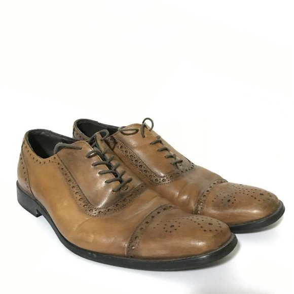 14th & Union Oxford Brogue Brown Leather Shoe - Picture 7 of 8